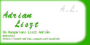 adrian liszt business card